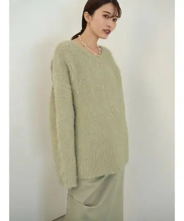 [ 완판템 ] miesrohe 미에 샤기 니트