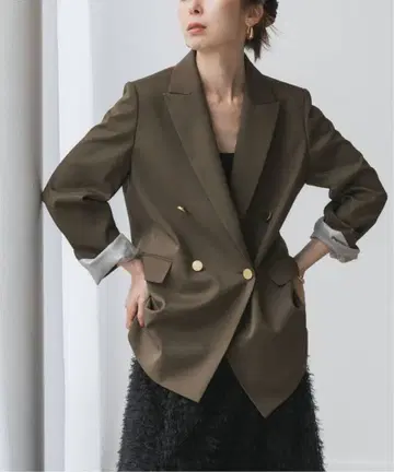 NOBLE 노블 에스테르 트윌 피크드 라펠 재킷