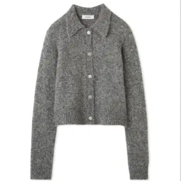 미라 오웬 비쥬 버튼 폴로 니트 가디건