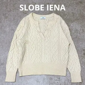 [ 새상품급 ] SLOBE IENA 스키퍼 케이블 니트 베이지