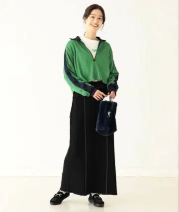 BEAMS BOY 라인 디테일 하프 지퍼 풀오버