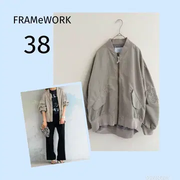 FRAMeWORK 프레임워크 나일론 트윌 MA-1 그레이 38