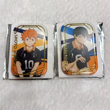 하이큐!! 스퀘어 캔뱃지 (앉은 모습) 세븐넷 한정판 히나타 카게야마