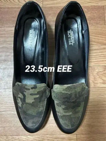 FELICE COLLECTION 로퍼 블랙/카모플라쥬 23.5cm