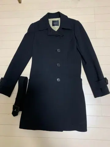 BOSCH 블랙 체스터 코트 벨트 포함