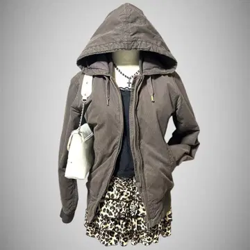 그런지 밀리터리 자켓 아우터 카키 기믹 Y2K 헤이세이 갸루