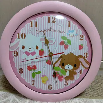 Sugarbunnies 핑크색 벽시계