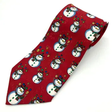 HALL MARK 눈사람 넥타이 크리스마스 오너먼트 올 패턴 구제 의류