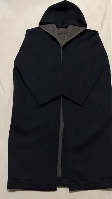 BARNYARDSTORM 후드 부착 롱 코트 네이비