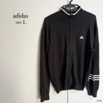 adidas 블랙 스웨터 L 사이즈 집업 니트 골프