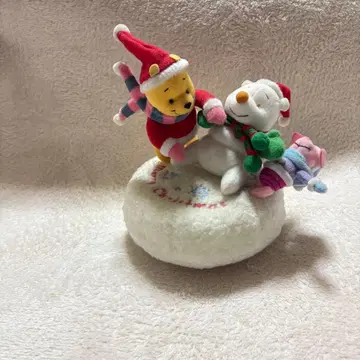 레트로 디즈니랜드 곰돌이 푸 마스코트 오르골 크리스마스