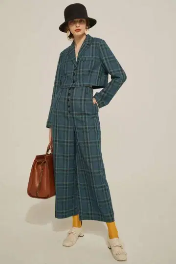 tnewties 폴과 길에서 우연히 만난 크롭 체크 자켓 S