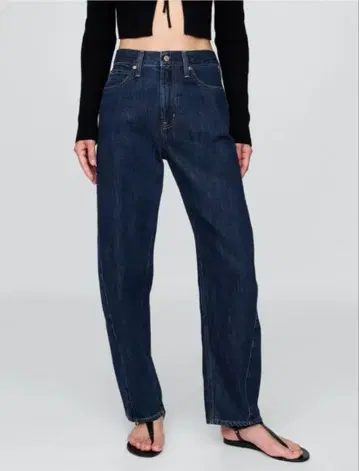 하이라이즈 배럴 데님 GAP 갭 팬츠 네이비 26