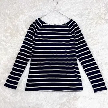 M0184 [ 로렌 ] 긴팔 셔츠 티셔츠 보더 라운드넥