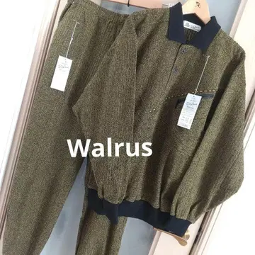 일본제 레트로 Walrus 남성용 스포츠 웨어 상하의 세트 셋업