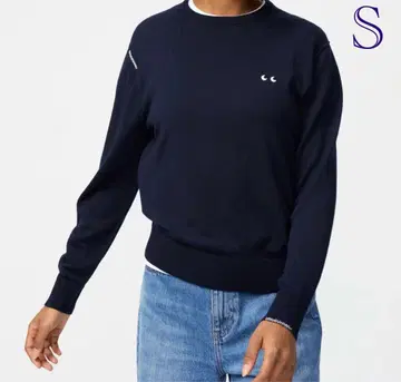 [택 포함 새상품] 유니클로 아냐 메리노 크루넥 스웨터 네이비 S