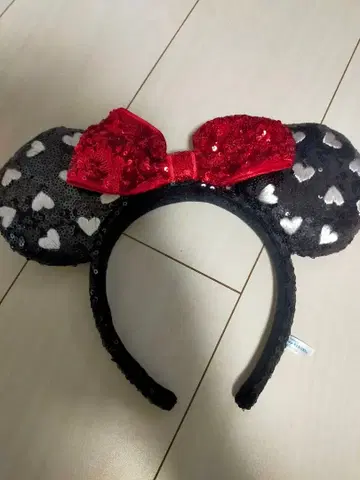 디즈니 스타일 하트 무늬 머리띠