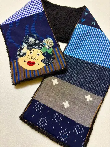 멋쟁이 할머니 와펜 포함 목도리 2