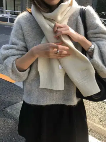 ounce 알파카 니트 알파카 v 니트 그레이 니트 한국 여성용