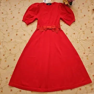 엠즈 그레이시 니트 원피스 38 미사용 허리 리본