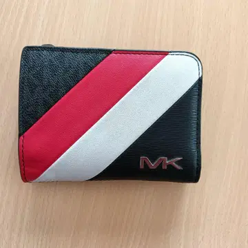 MICHAEL KORS 마이클코어스 3색 스트라이프 지갑 MK로고