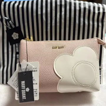 MARY QUANT 핑크 플라워 모티브 파우치