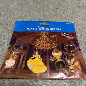 도쿄 디즈니 리조트 아크릴 키링 4개 세트 미녀와 야수