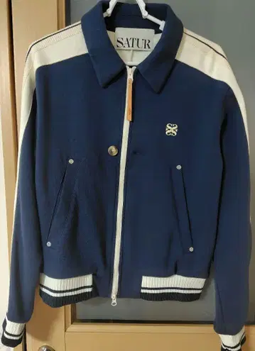 SATUR 저리 자켓 네이비/아이보리