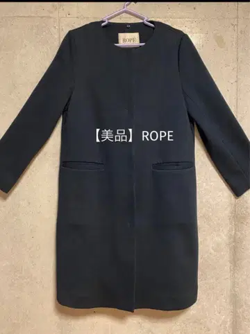 [ 새상품급 ] ROPE 후드 부착 노카라 코트