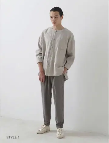 evam eva 그레이 울 린넨 팬츠 남성용 S