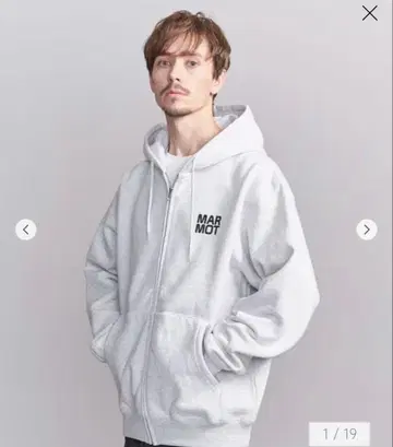 MARMOT CAPITAL LOGO ZIP UP HOODIE