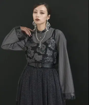 HARE 2P 뷔스티에*이소자이 튜닉 셔츠 뷔스티에 & 셔츠 세트