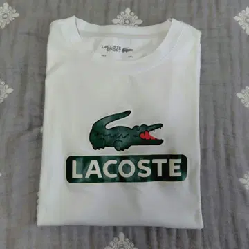 LACOSTE 코튼 블렌드 빅 로고 T셔츠