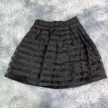 INGNI [ M ] 시어 보더 미니 스커트 블랙 여성용 봄/여름/가을