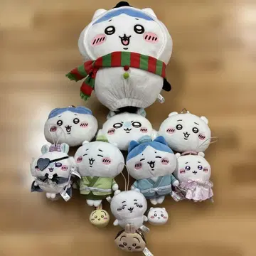 치이카와 (먼작귀) 봉제 인형 패스 케이스 세트