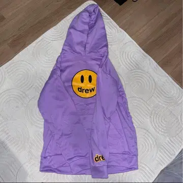 drew 스마일리 후드티 보라색