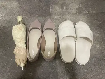 화이트 슬라이드 샌들 양산