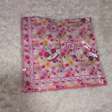 [ 미사용 새상품 ] 레어 산리오 마론 크림 런치 크로스 손수건 1998