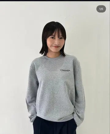 Ooooops. 로고 맨투맨 그레이