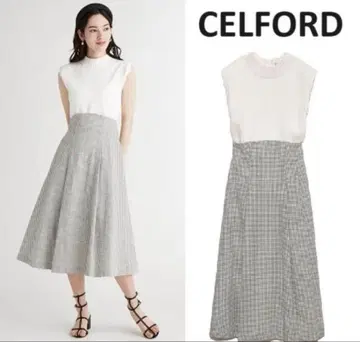 CELFORD 셀포드 니트 콤비 원피스