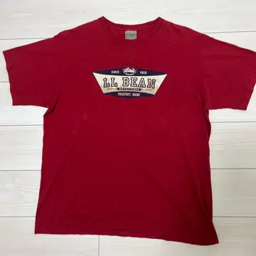 L.L.Bean 빨간색 그래픽 T셔츠 L사이즈
