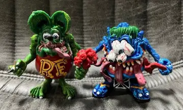 랫핑크/rat fink & 비스트/피규어 2체 세트