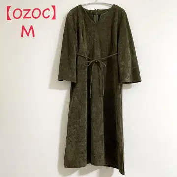 새상품급 [ OZOC ] 벨로아 느낌 원피스 카키 그린 M 사이즈