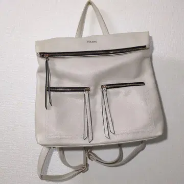 FIRANO 베이지 가죽 백팩