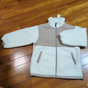 플리스 자켓 화이트/베이지 M 사이즈