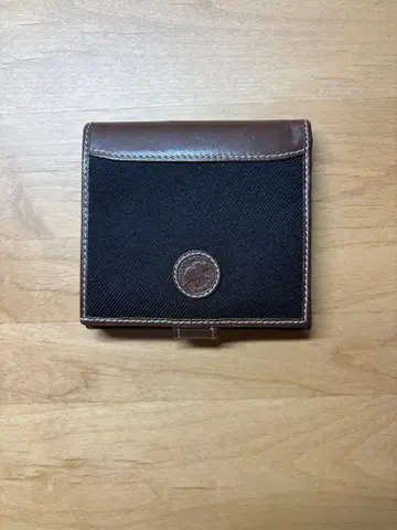 헌팅월드 접이식 지갑 캔버스 가죽