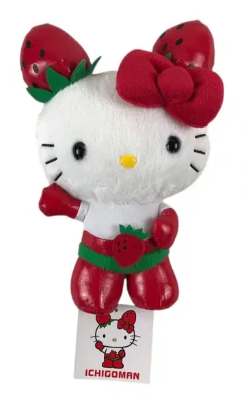 고품질 산리오 헬로키티 이치고맨 봉제 인형 (택 포함) 약 24cm