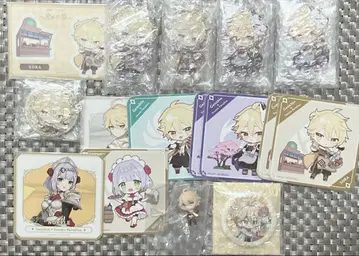 원신 노엘 스이파라 콜라보 코스터 아크릴 스탠드 캔뱃지