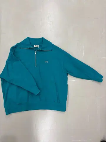 The Fox Collection 하프 지퍼 트레이닝복 터콰이즈