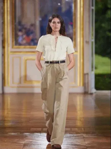 auralee WASHED FINX CHINO ONETUCK PANTS